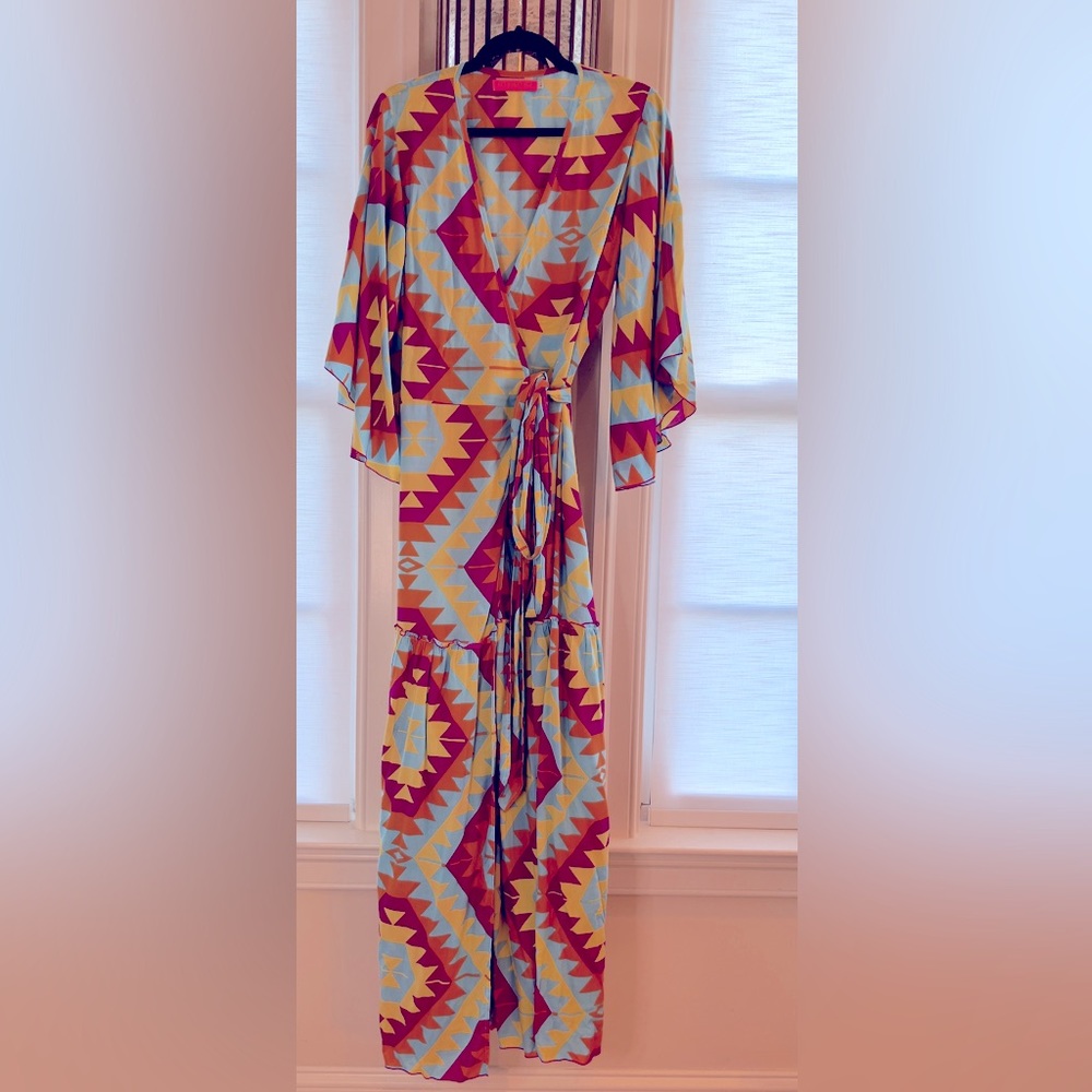 Maxi Wrap Dress multi color